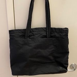 lululemon athletica on my level Black Tote Bag